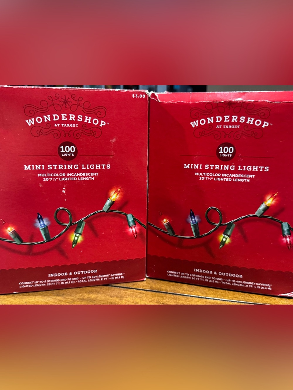 Wondershop Multicolor Mini String Lights in Red Boxes
